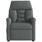 Massage Recliner Chair Dark Grey Fabric