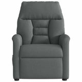 Massage Recliner Chair Dark Grey Fabric - Side View