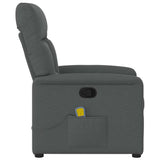 Massage Recliner Chair Dark Grey Fabric - Top-Down View