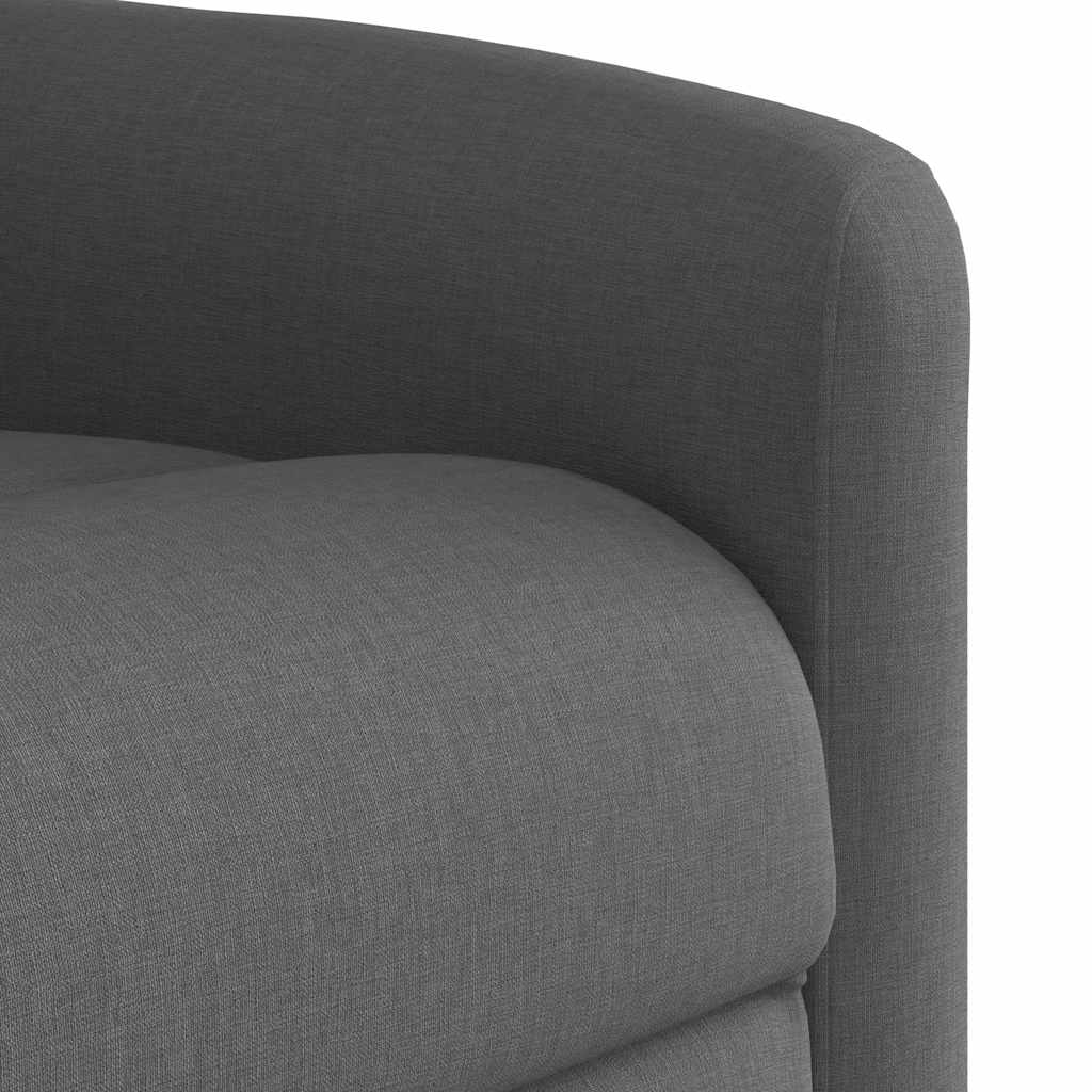 Massage Recliner Chair Dark Grey Fabric