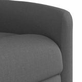 Massage Recliner Chair Dark Grey Fabric