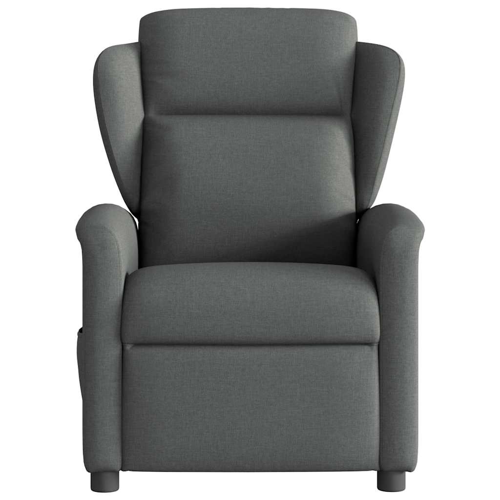 Massage Recliner Chair Dark Grey Fabric