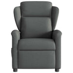 Massage Recliner Chair Dark Grey Fabric