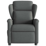 Massage Recliner Chair Dark Grey Fabric - Side View