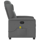 Massage Recliner Chair Dark Grey Fabric