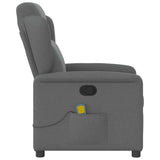 Massage Recliner Chair Dark Grey Fabric - Top-Down View