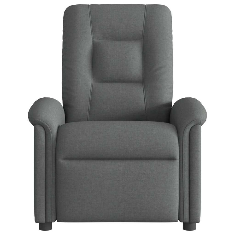 Massage Recliner Chair Dark Grey Fabric