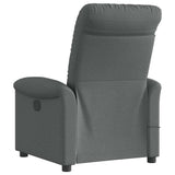 Massage Recliner Chair Dark Grey Fabric - 45-Degree Angle