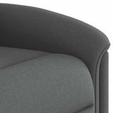 Massage Recliner Chair Dark Grey Fabric