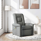 Massage Recliner Chair Dark Grey Fabric