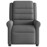 Massage Recliner Chair Dark Grey Fabric - Side View