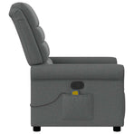Massage Recliner Chair Dark Grey Fabric