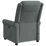 Massage Recliner Chair Dark Grey Fabric - 45-Degree Angle