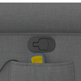 Massage Recliner Chair Dark Grey Fabric - Low Angle