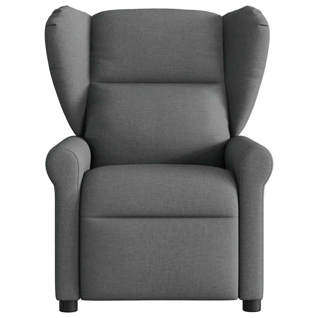 Massage Recliner Chair Dark Grey Fabric
