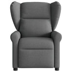 Massage Recliner Chair Dark Grey Fabric