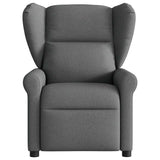 Massage Recliner Chair Dark Grey Fabric - Side View