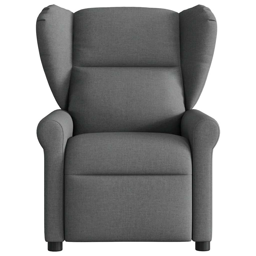 Massage Recliner Chair Dark Grey Fabric