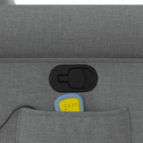 Massage Recliner Chair Dark Grey Fabric