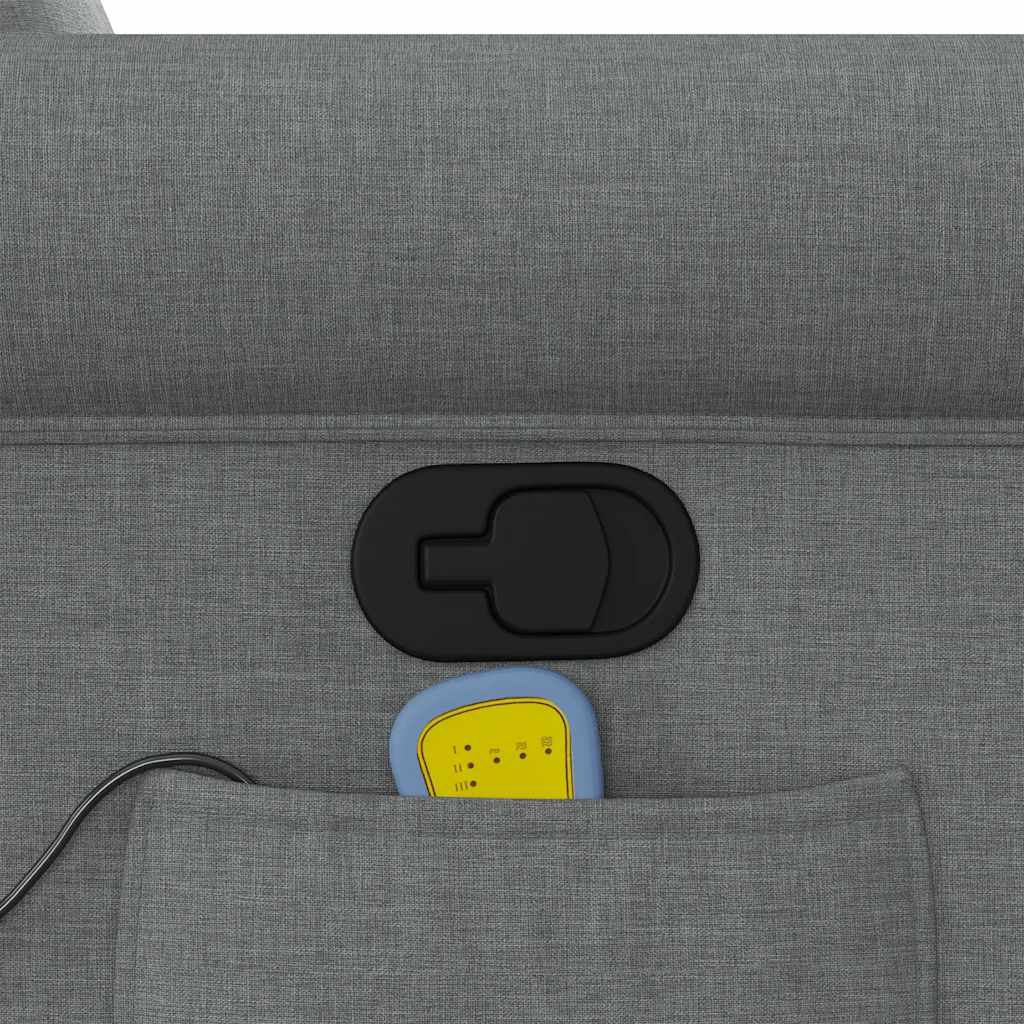 Massage Recliner Chair Dark Grey Fabric