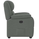 Recliner Chair Dark Grey Fabric - Top-Down View