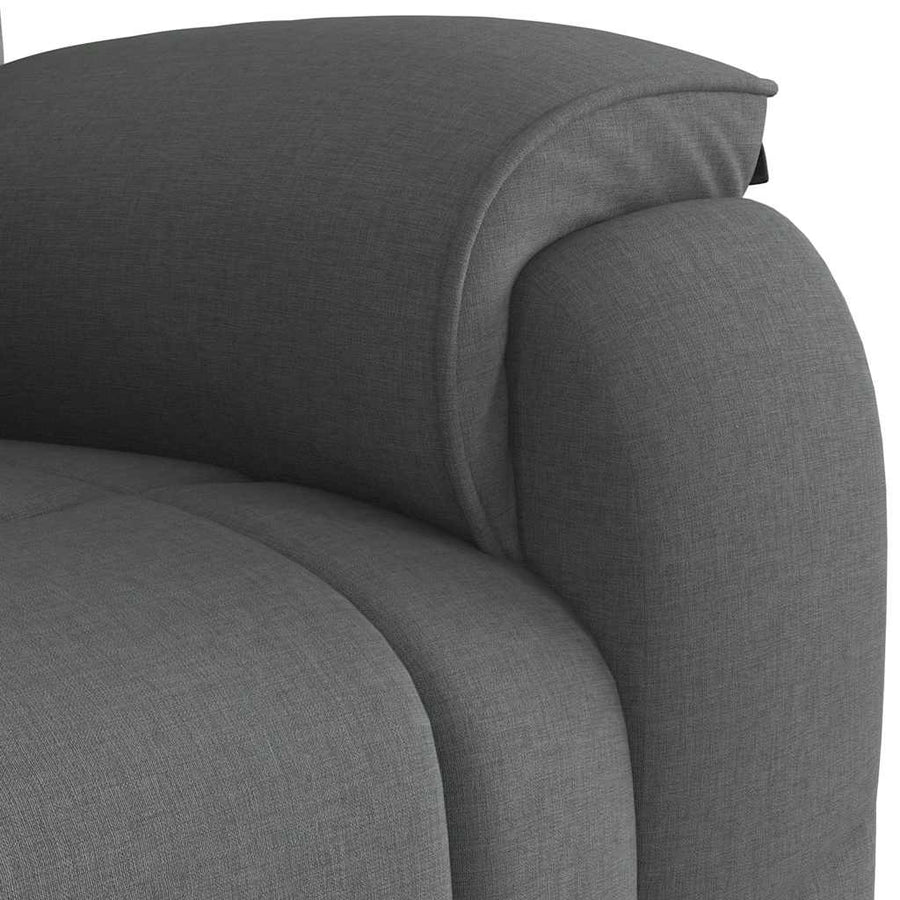 Recliner Chair Dark Grey Fabric