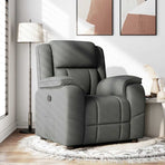 Recliner Chair Dark Grey Fabric