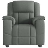 Massage Recliner Chair Dark Grey Fabric - Side View