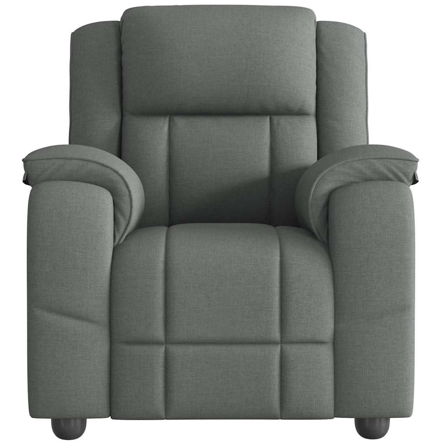 Massage Recliner Chair Dark Grey Fabric