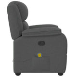 Massage Recliner Chair Dark Grey Fabric - Top-Down View