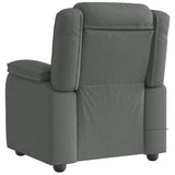 Massage Recliner Chair Dark Grey Fabric - 45-Degree Angle