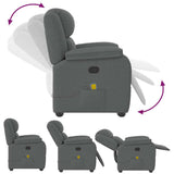 Massage Recliner Chair Dark Grey Fabric