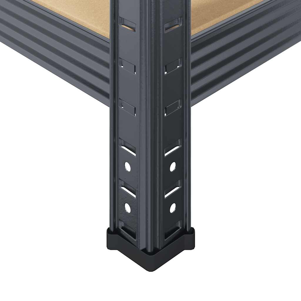 5-Layer Storage Shelves 4 pcs Anthracite Steel&Engineered Wood