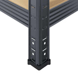 5-Layer Storage Shelves 4 pcs Anthracite Steel&Engineered Wood