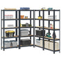 5-Layer Storage Shelves 4 pcs Anthracite Steel&Engineered Wood