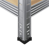 3 Piece 5-Layer Shelves Set Silver Steel&Engineered Wood - Extra Image