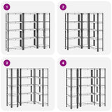 3 Piece 5-Layer Shelves Set Anthracite Steel&Engineered Wood