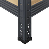 3 Piece 5-Layer Shelves Set Anthracite Steel&Engineered Wood