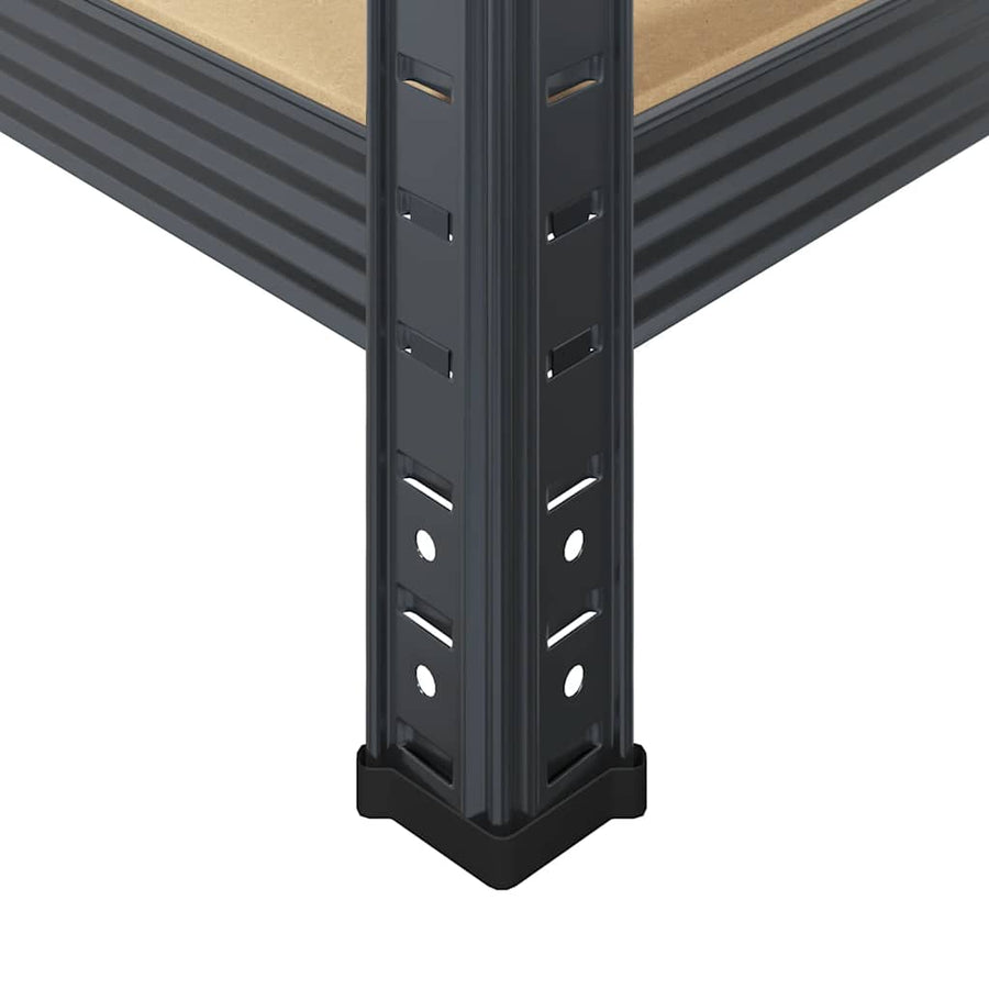 3 Piece 5-Layer Shelves Set Anthracite Steel&Engineered Wood