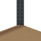 3 Piece 5-Layer Shelves Set Anthracite Steel&Engineered Wood