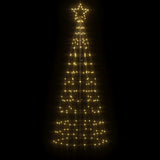 LED Christmas Tree with Spikes 220 LEDs Warm White 180 cm - Side View