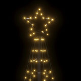LED Christmas Tree with Spikes 220 LEDs Warm White 180 cm - Top-Down View