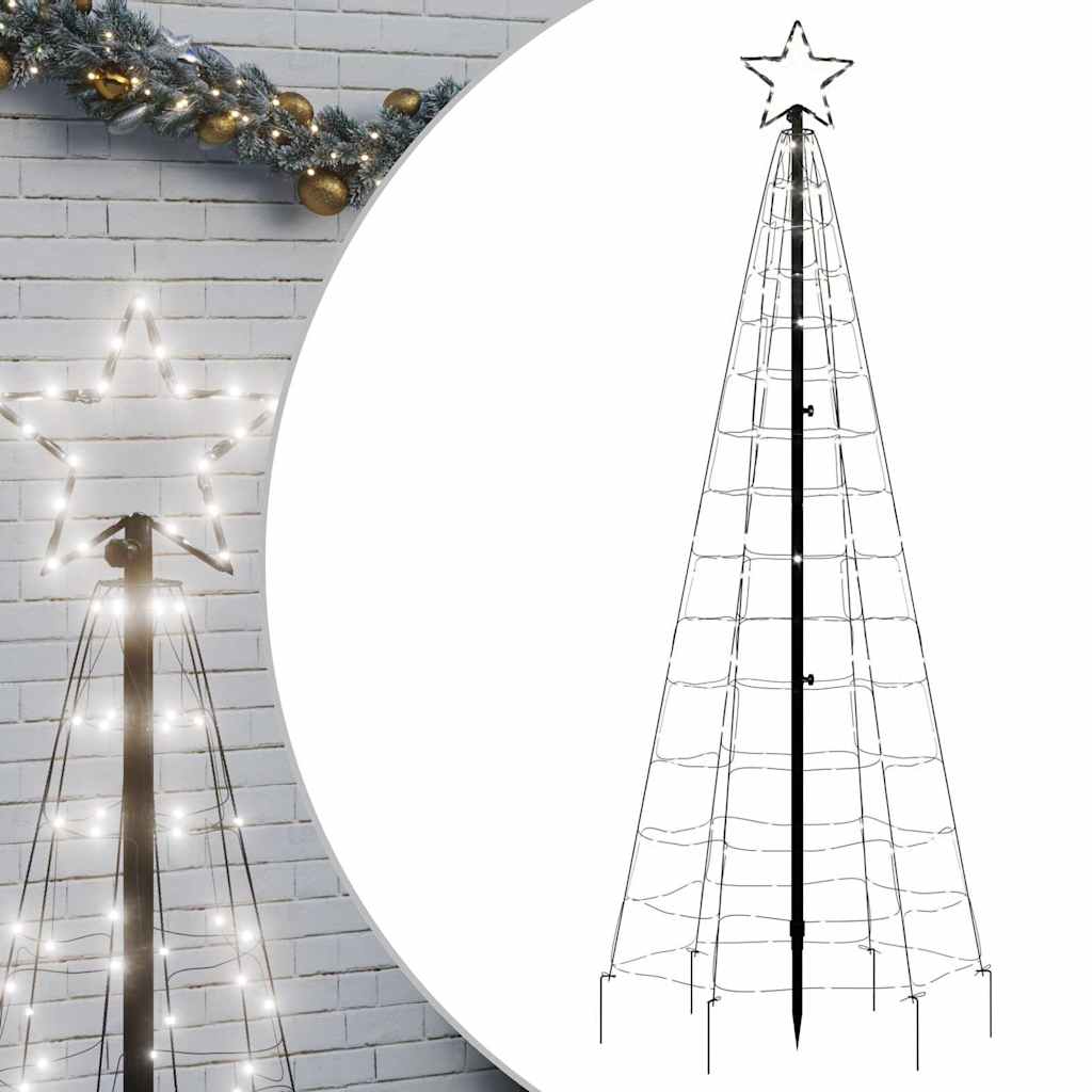 LED Christmas Tree with Spikes 220 LEDs Cold White 180 cm