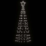 LED Christmas Tree with Spikes 220 LEDs Cold White 180 cm - Side View