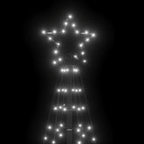 LED Christmas Tree with Spikes 220 LEDs Cold White 180 cm - Top-Down View