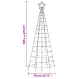 LED Christmas Tree with Spikes 220 LEDs Cold White 180 cm