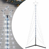 LED Christmas Tree 363 LEDs Cold White 182 cm - Front View