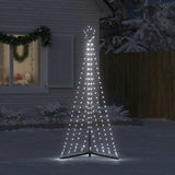LED Christmas Tree 339 LEDs Cold White 182 cm - Side View