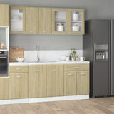 4 Piece Kitchen Cabinet Set Lyon Sonoma Oak Engineered Wood