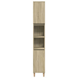 3 Piece Bathroom Furniture Set Sonoma Oak Engineered Wood - 45-Degree Angle
